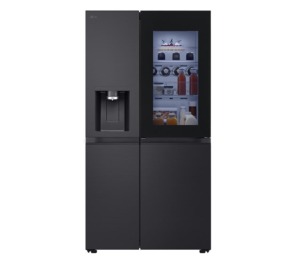 LG Fit & Max GSXE80EVBE American Style Smart Fridge Freezer Â– Essence Black Steel