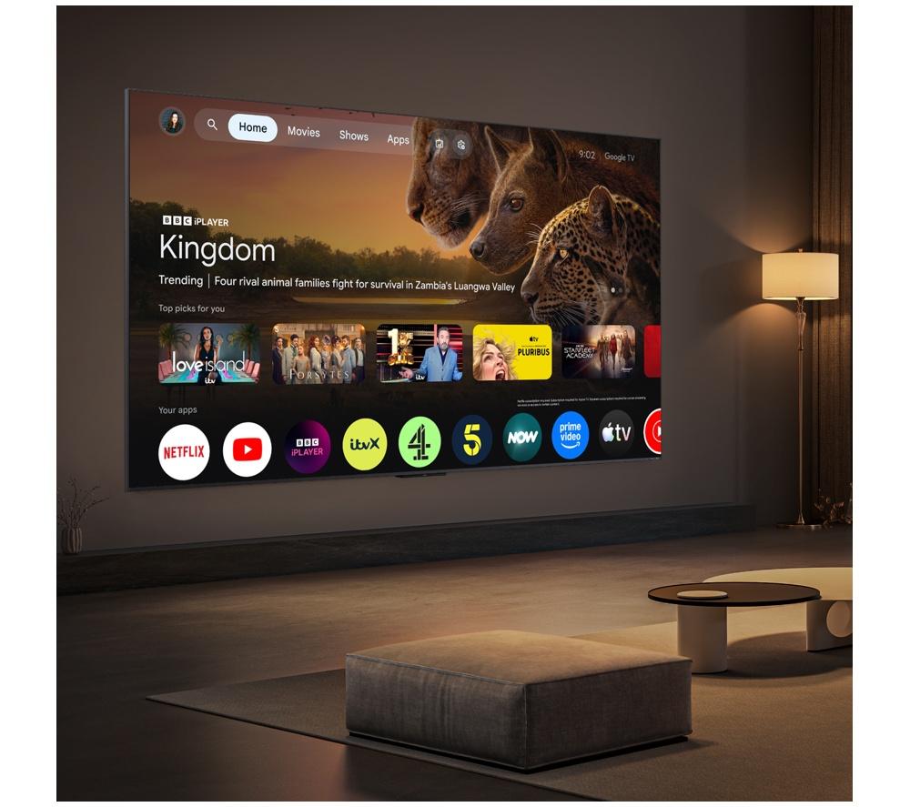 TCL C8L 85" SQD-Mini LED 4K HDR Smart Google TV - 85C8L-UK image number 17 of 18