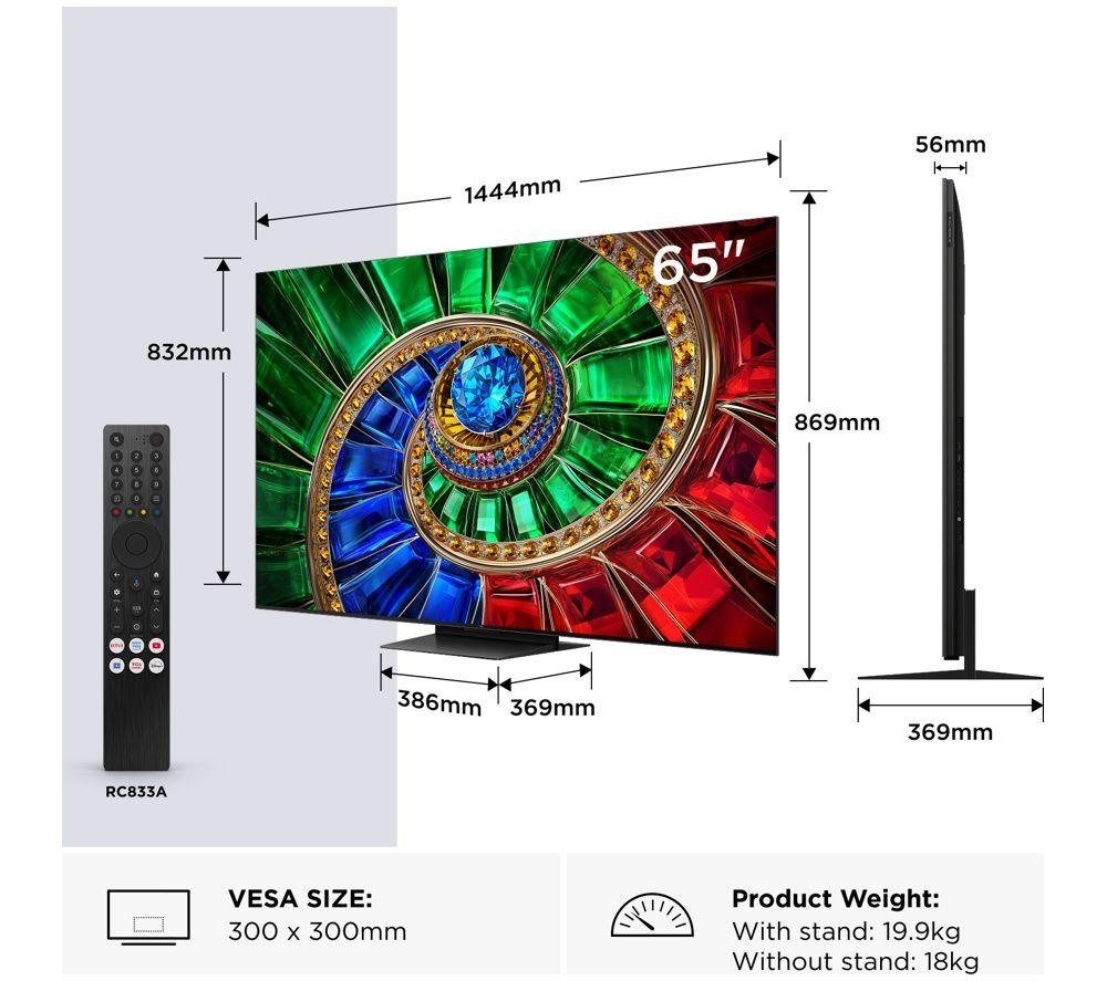 TCL RM7L 65" RGB-Mini LED 4K HDR Smart Google TV - 65RM7L-UK image number 2 of 3