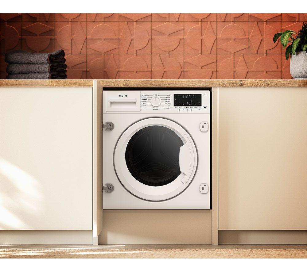 HOTPOINT BIWD961486UK Integrated WiFi-enabled 9 kg Washer Dryer - White image number 9 of 10