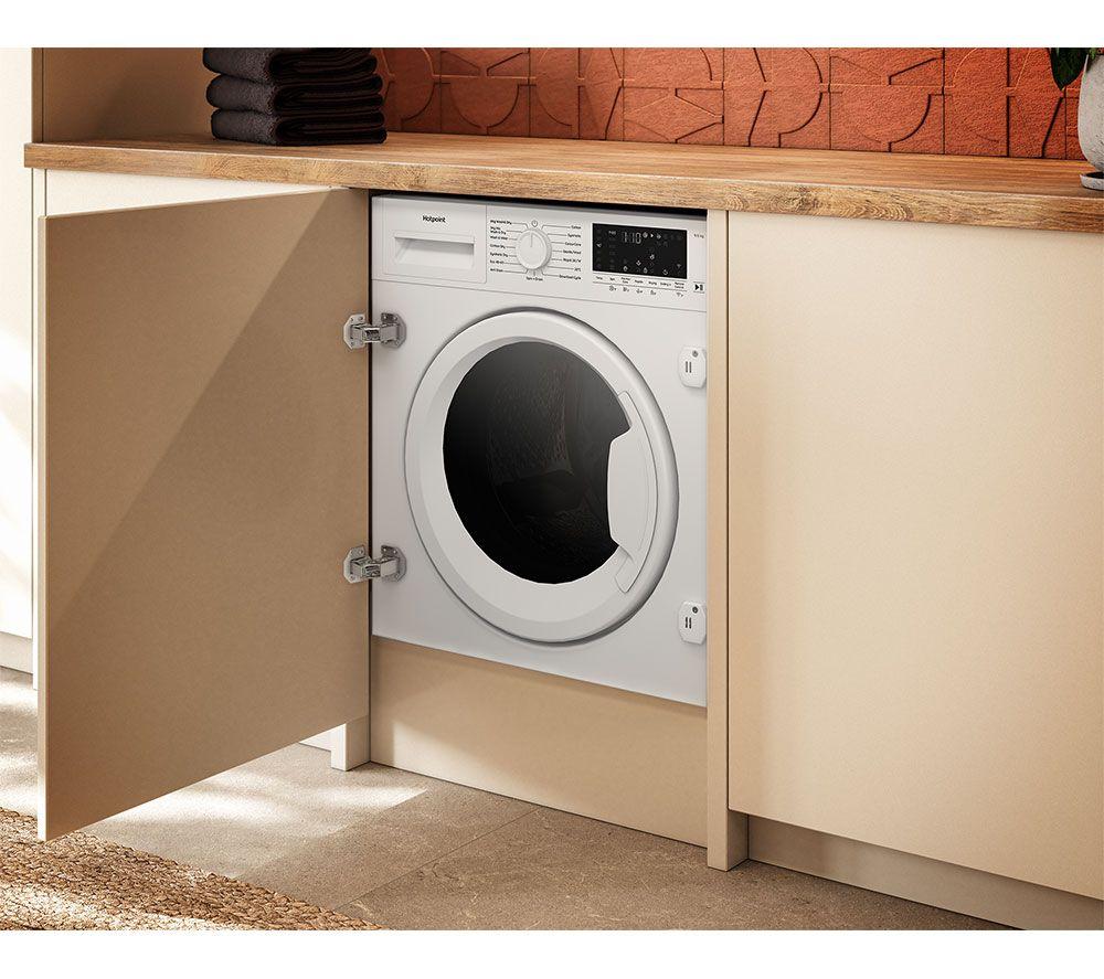 HOTPOINT BIWD961486UK Integrated WiFi-enabled 9 kg Washer Dryer - White image number 10 of 10