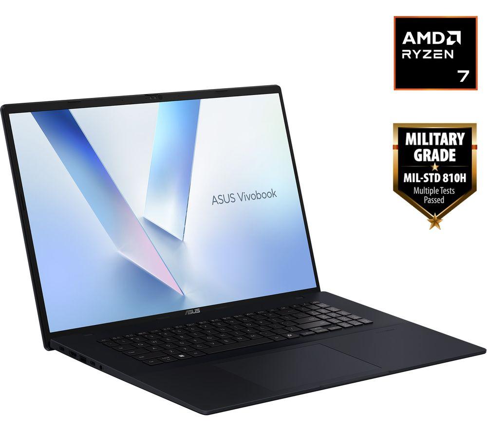 ASUS Vivobook 18 M1807GA 18" Laptop, Copilot+ PC - AMD Ryzen AI 7, 1 TB SSD, Quiet Blue image number 17 of 20