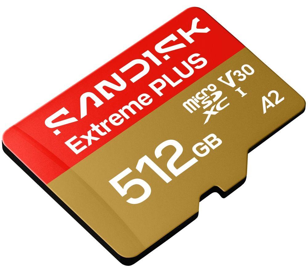 SANDISK Extreme Plus Class 10 microSDXC Memory Card - 512 GB image number 2 of 4