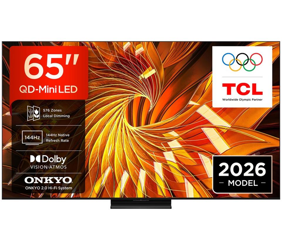 TCL A400U 65" Premium Wallpaper QD-Mini LED 4K HDR Smart Google TV 2026 - 65A400U-UK