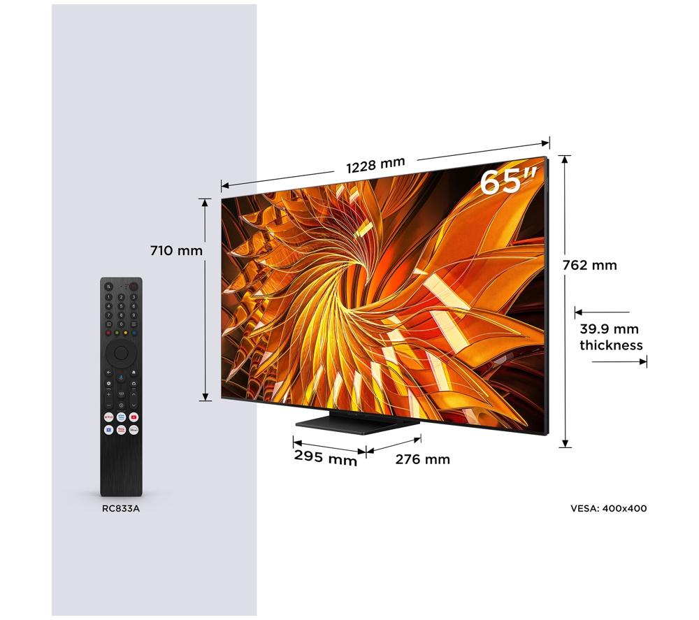 TCL A400U 65" Premium Wallpaper QD-Mini LED 4K HDR Smart Google TV 2026 - 65A400U-UK image number 13 of 13