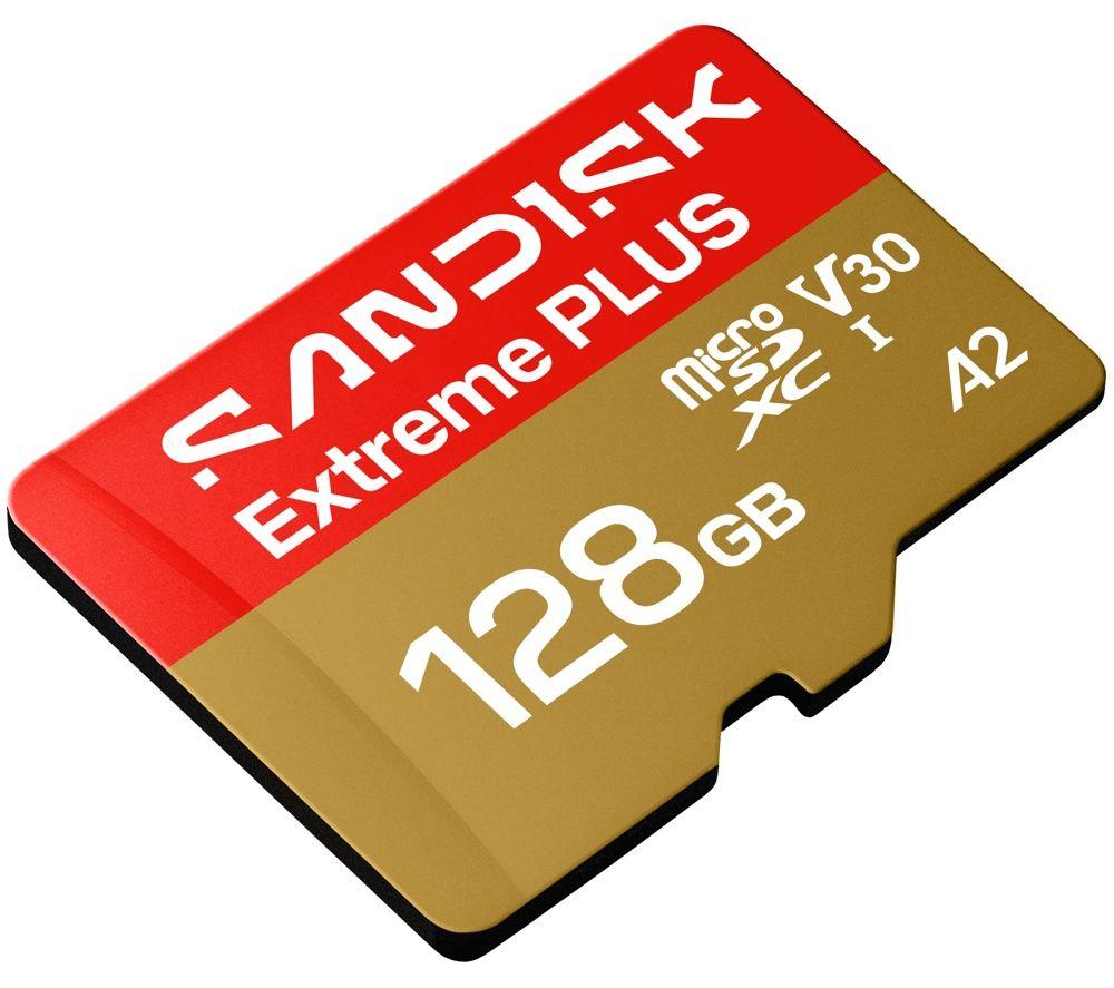 SANDISK Extreme Plus Class 30 microSDXC Memory Card - 128 GB image number 3 of 4