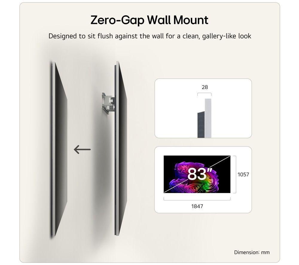 LG G6 83" OLED AI 4K HDR Smart TV 2026 (Wall Mount Version) - OLED83G64LW image number 3 of 29