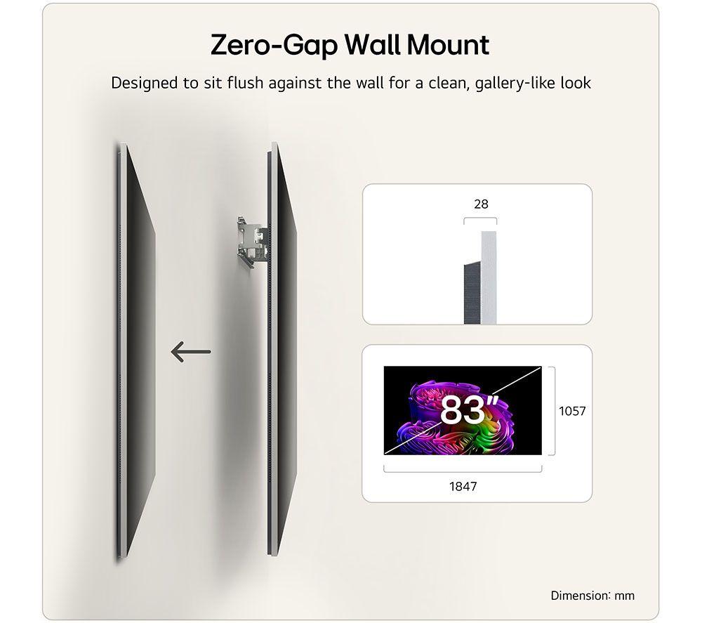 LG G6 83" OLED AI 4K HDR Smart TV 2026 (Wall Mount Version) - OLED83G64LW image number 17 of 29
