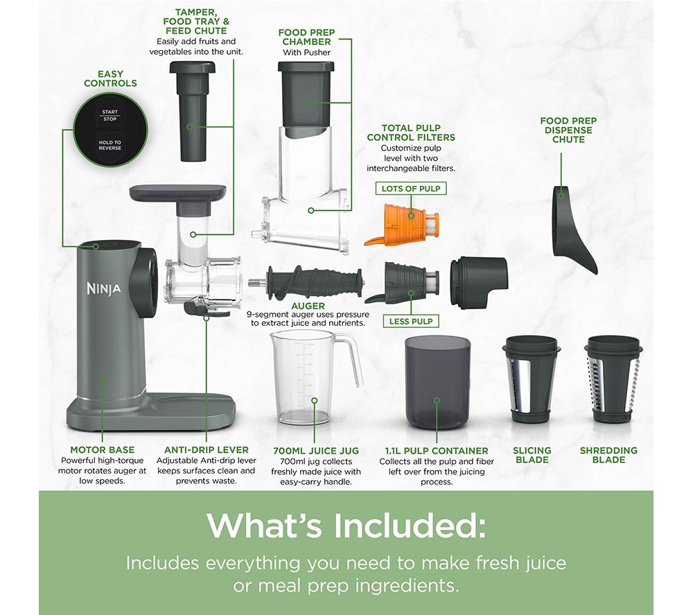 NINJA Cold Press JC152UK 3-in-1 Juicer - Grey image number 17 of 17