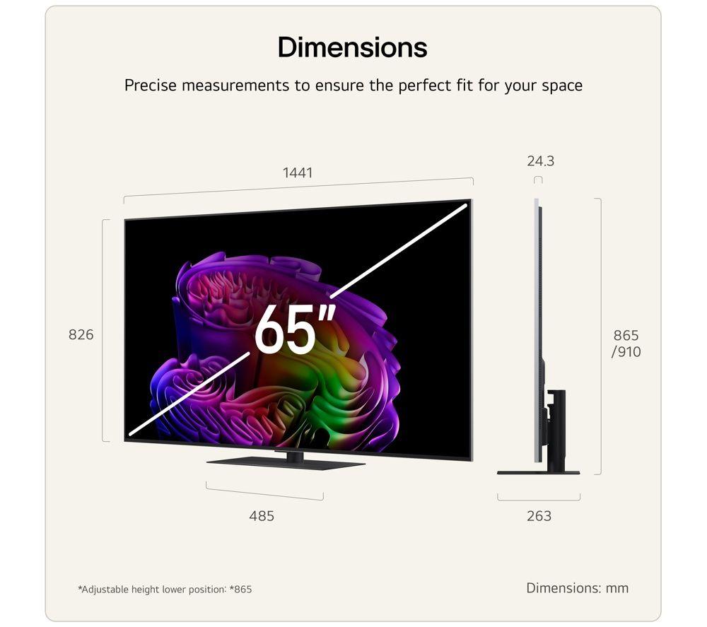 LG G6 65" OLED AI 4K HDR Smart TV 2026 (Stand Version) - OLED65G66LS image number 3 of 29