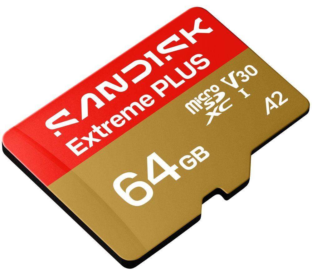 SANDISK Extreme Plus Class 10 microSD Memory Card - 64 GB image number 3 of 4