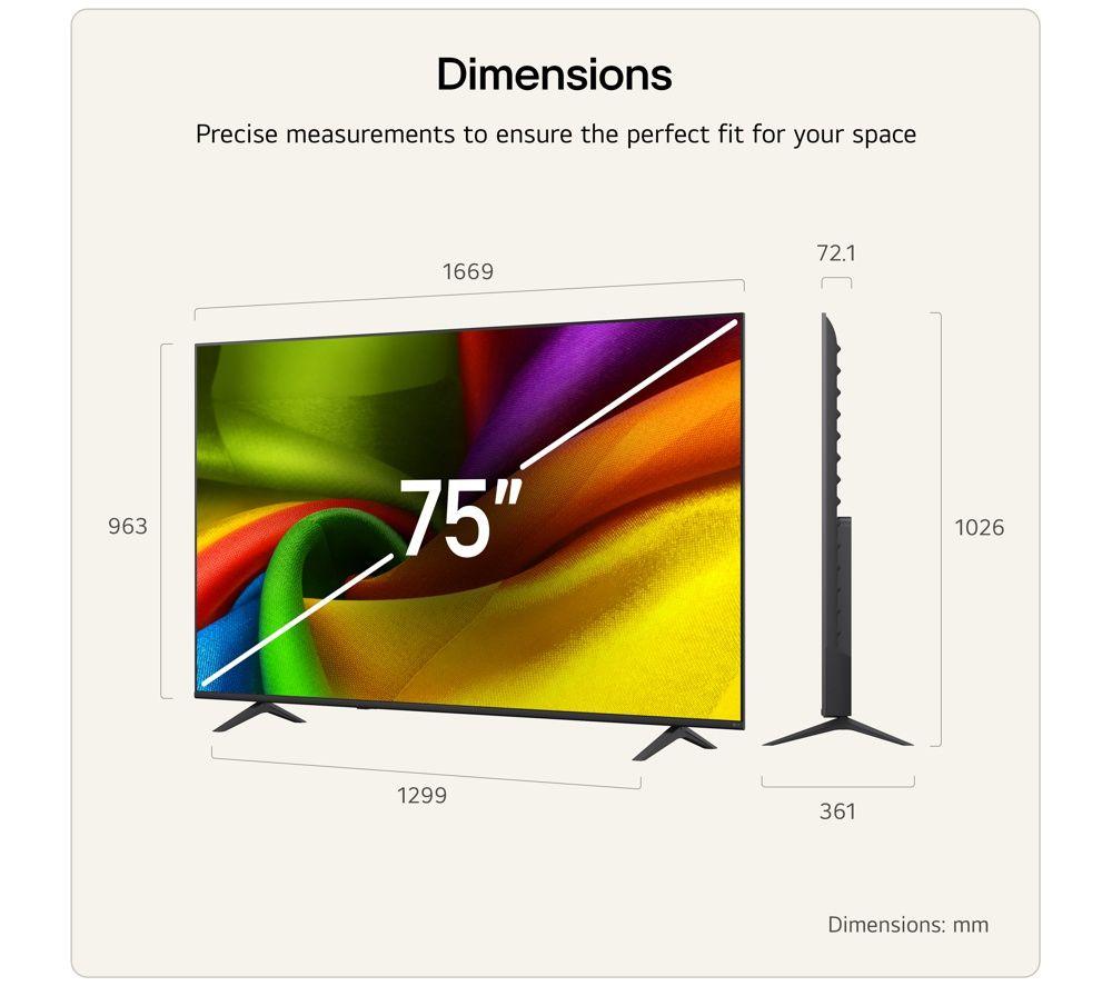 LG NU85 75" LED 4K HDR Smart TV 2026 - 75NU850B6LA image number 3 of 8