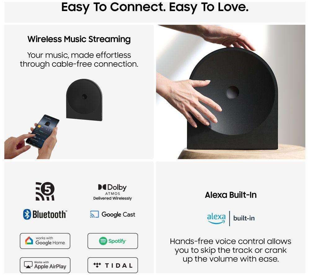 SAMSUNG Music Studio 5 HW-LS50H/XU Wireless Multi-room Speaker - Black image number 4 of 8