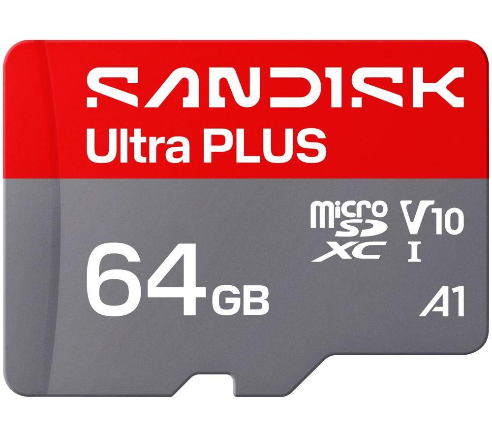 SANDISK Ultra Plus Class 10 microSD Memory Card, V10 - 64 GB image number 3 of 3