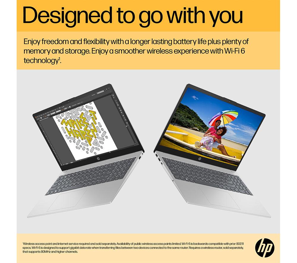 HP 15-fc1501sax 15.6" Laptop - AMD Ryzen 5, 512 GB SSD, Silver image number 9 of 21