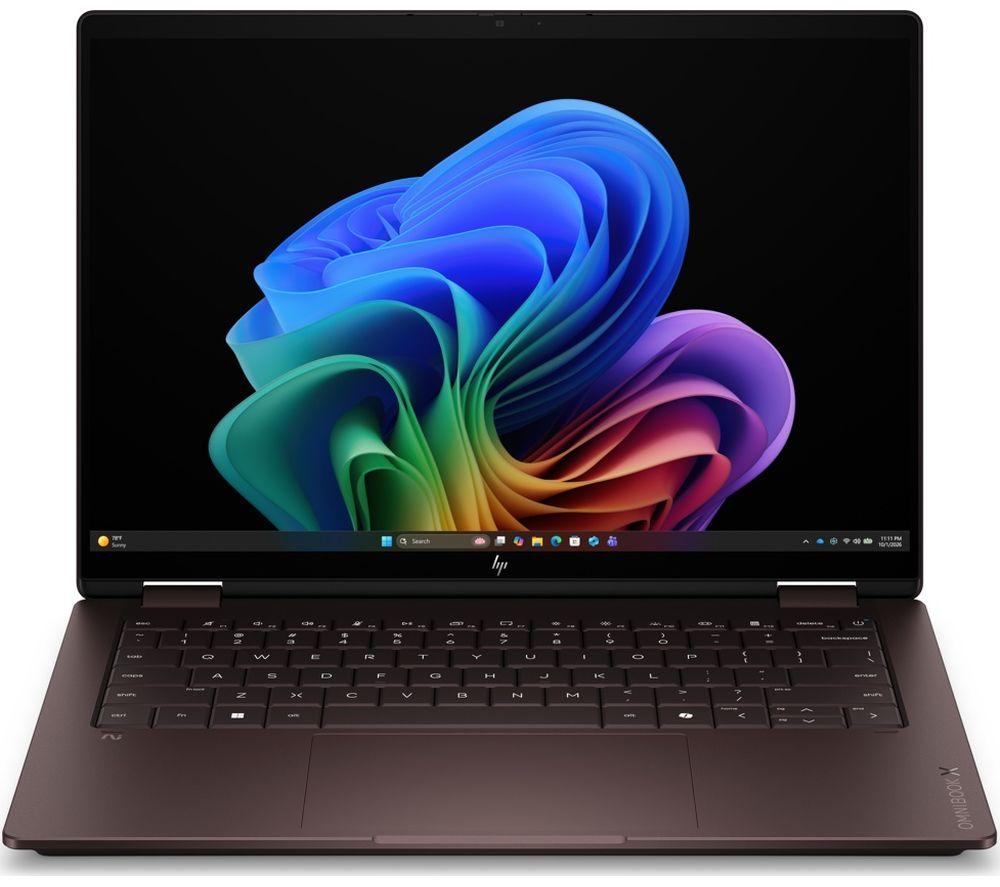 HP OmniBook X Flip NGAI 14" 2 in 1 Laptop - AMD Ryzen AI 5, 512 GB SSD, Brown image number 4 of 6