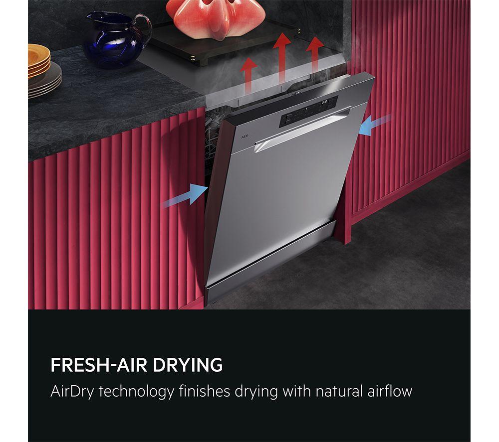 AEG GF6100C2SNW Full-size Freestanding Dishwasher - White image number 2 of 8