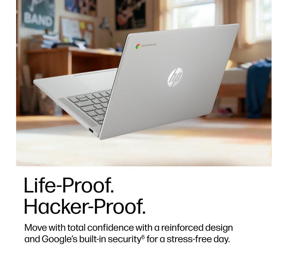 HP 14a-nm0007sax 14" Chromebook - MediaTek Kompanio 540, 128 GB UFS, Grey image number 8 of 19