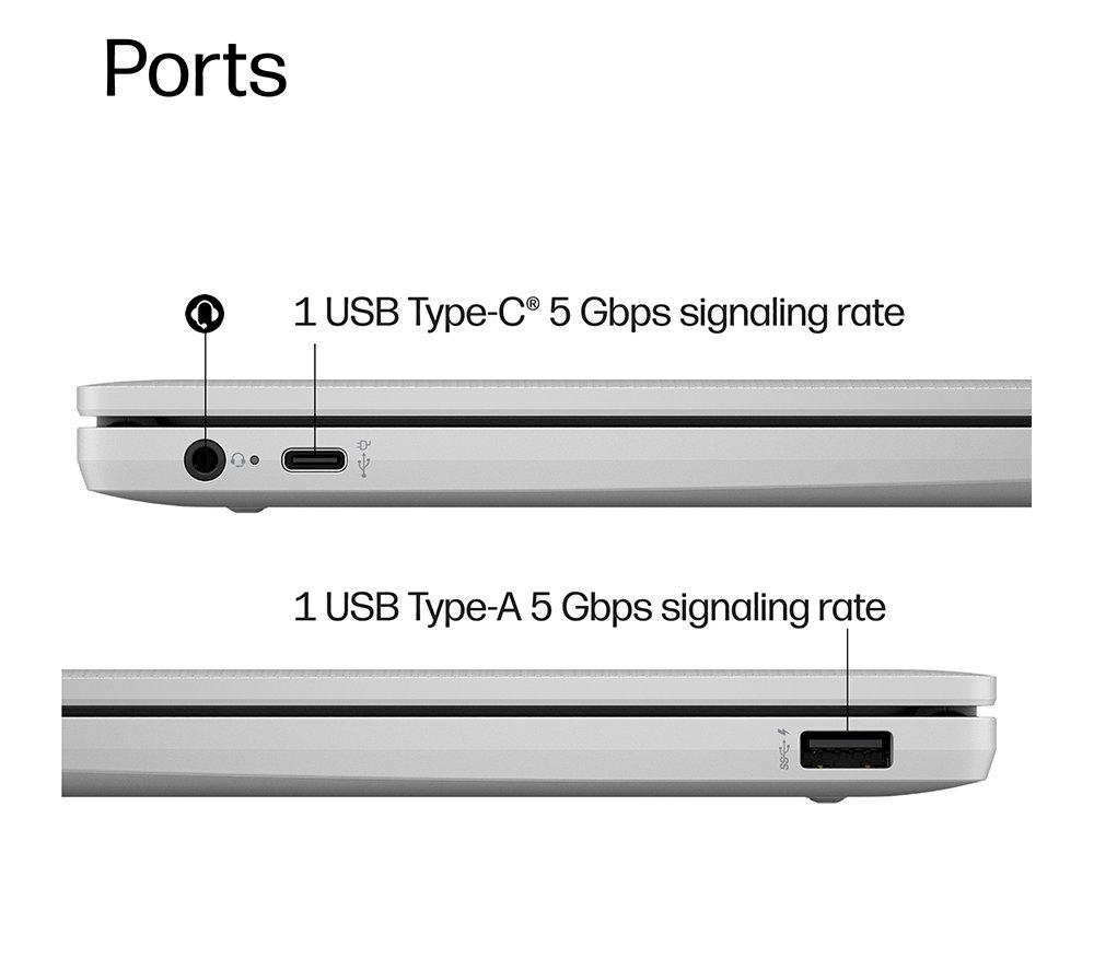 HP 14a-nm0007sax 14" Chromebook - MediaTek Kompanio 540, 128 GB UFS, Grey image number 10 of 19