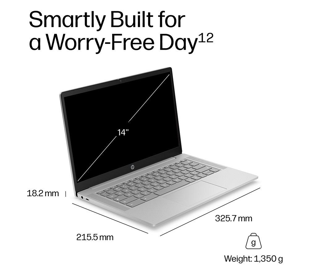 HP 14a-nm0007sax 14" Chromebook - MediaTek Kompanio 540, 128 GB UFS, Grey image number 11 of 19
