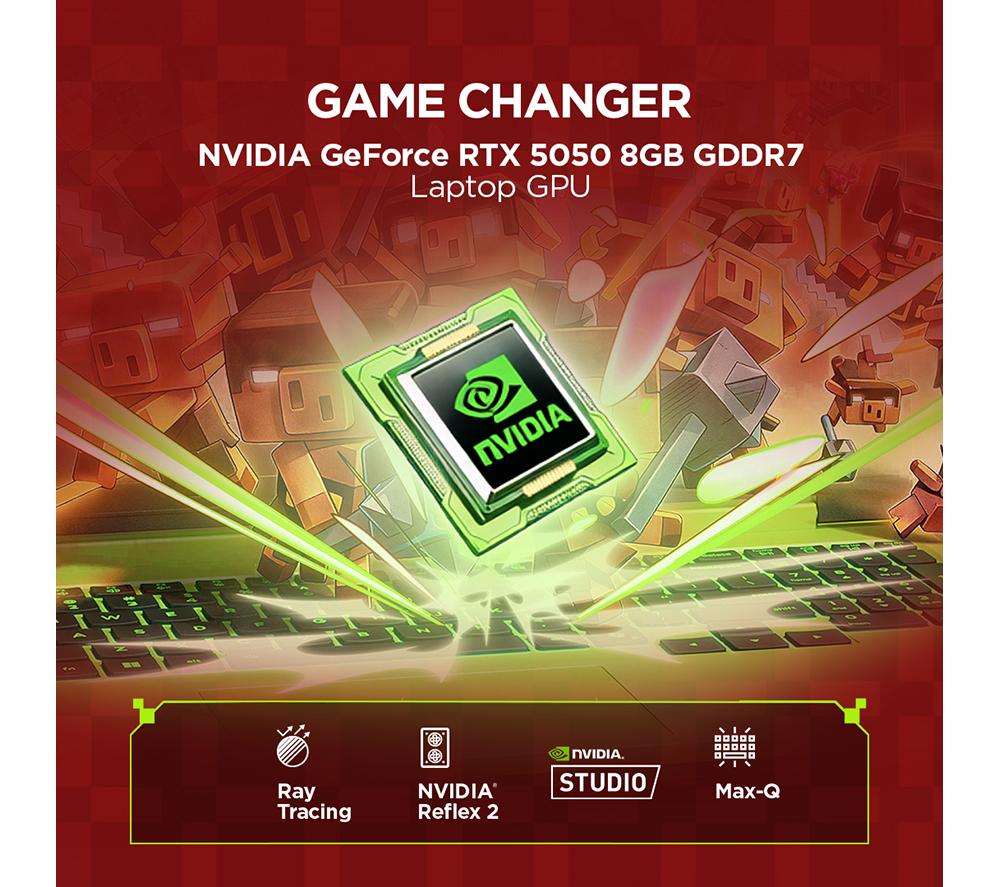 LENOVO LOQ 15.3" Gaming Laptop - AMD Ryzen 7, RTX 5050, 512 GB SSD image number 9 of 16