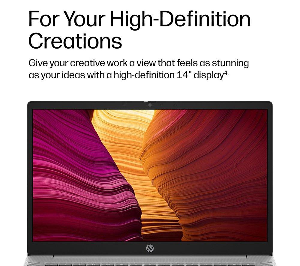 HP 14a-nm0000sax 14" Chromebook - MediaTek Kompanio 540, 64 GB eMMC, Grey image number 4 of 6