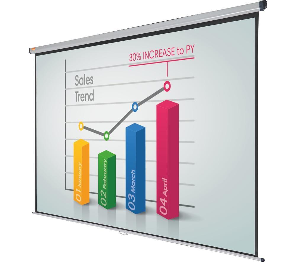 NOBO 1902391W Pull Down Projector Screen image number 4 of 7