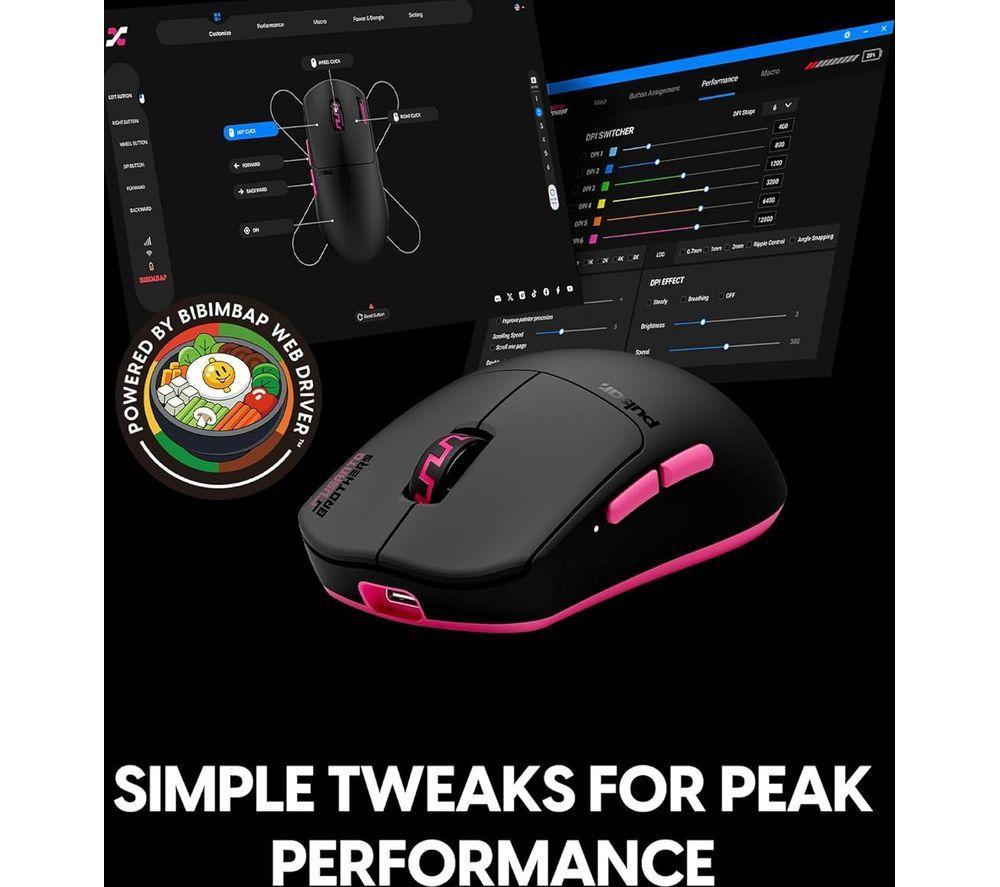 PULSAR Pro Series Susanto-X Wireless Optical Gaming Mouse - Black image number 2 of 7