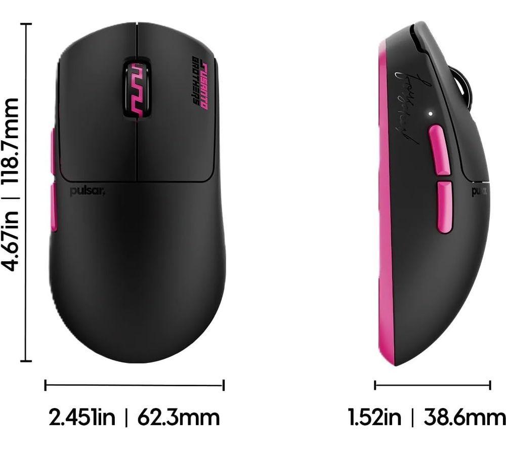 PULSAR Pro Series Susanto-X Wireless Optical Gaming Mouse - Black image number 6 of 7