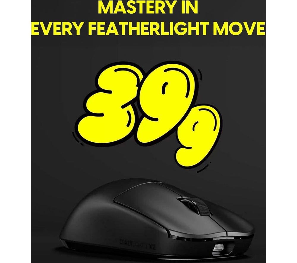 PULSAR X2 CrazyLight Wireless Optical Gaming Mouse - Jet Black image number 6 of 6