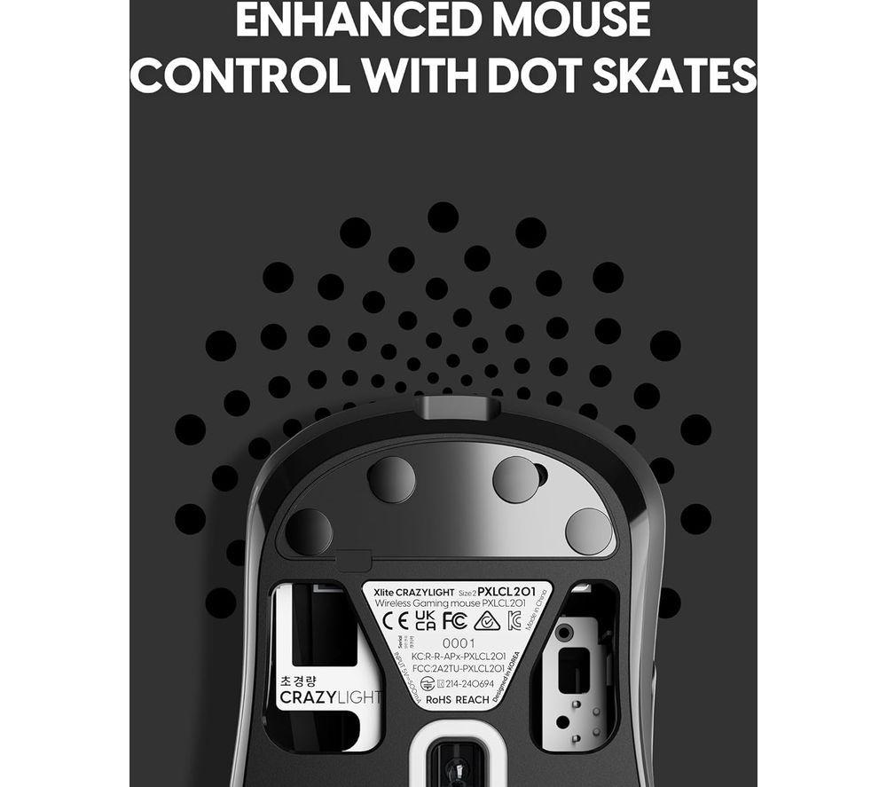 PULSAR Xlite CrazyLight Wireless Optical Gaming Mouse - Black image number 2 of 7