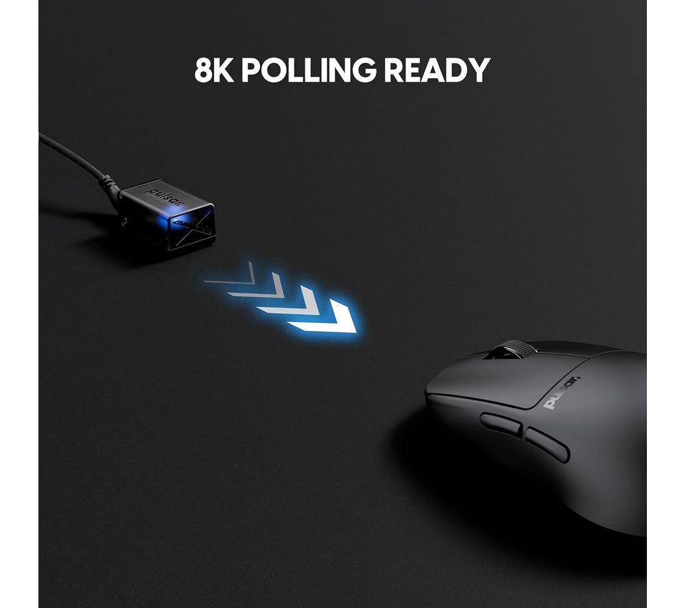 PULSAR X2H CrazyLight Mini Wireless Optical Gaming Mouse - Jet Black image number 6 of 7