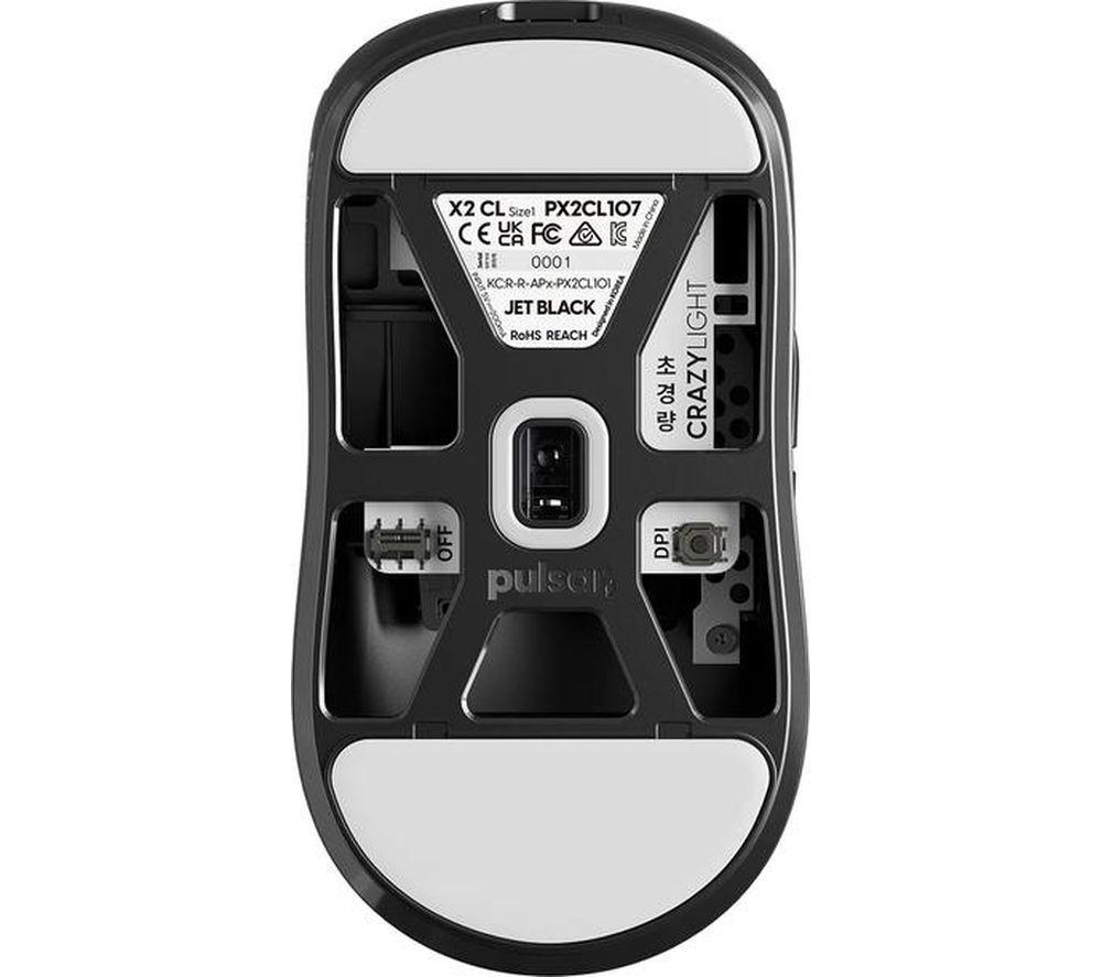 PULSAR X2H Series CrazyLight Wireless Optical Gaming Mouse - Jet Black image number 4 of 8
