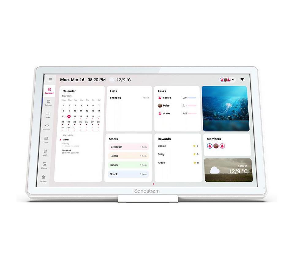 SANDSTROM S15SC27 15.6" Full HD Smart Digital Calendar - White