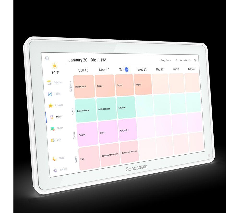 SANDSTROM S10SC27 10.1" HD Smart Digital Calendar - White image number 2 of 7