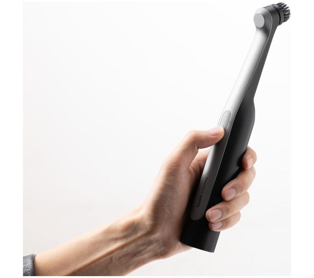HOTO Wand 12-piece Ultimate Cordless Spin Scrubber - Black & Silver image number 4 of 6