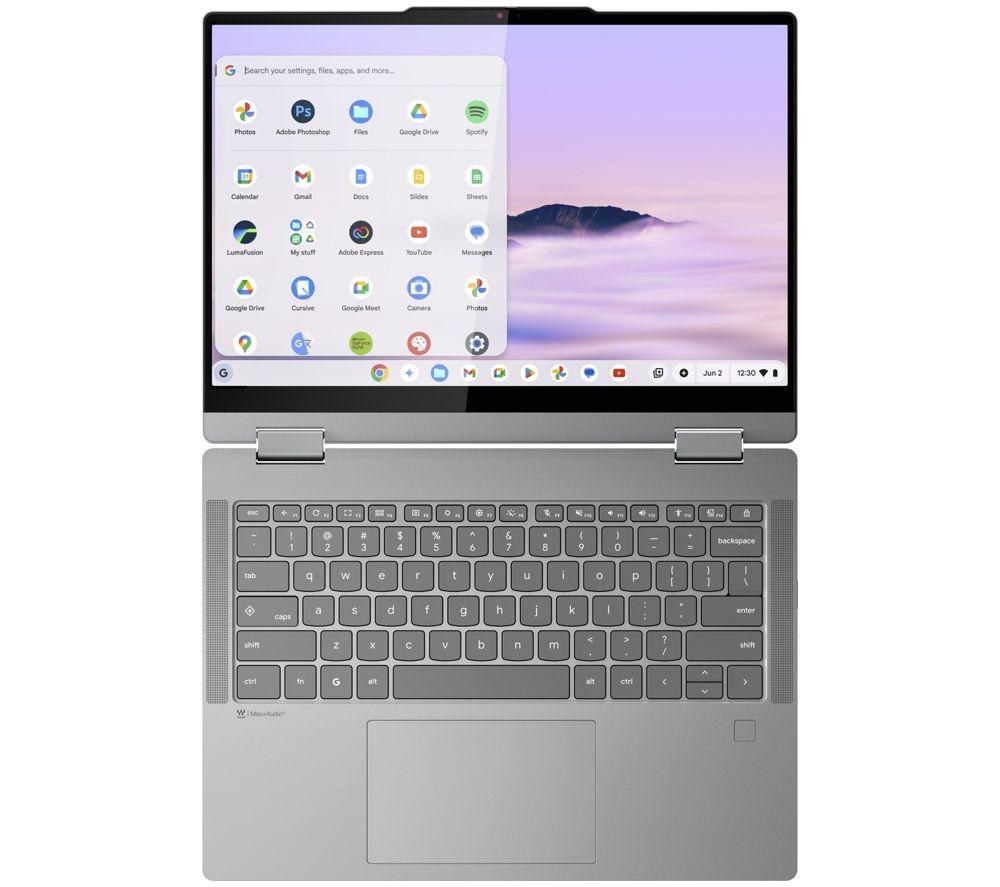 LENOVO 83LN002GUK 14" 2 in 1 Chromebook Plus - Intel&reg; Core&trade; 3 N355, 128 GB UFS, Grey image number 6 of 7