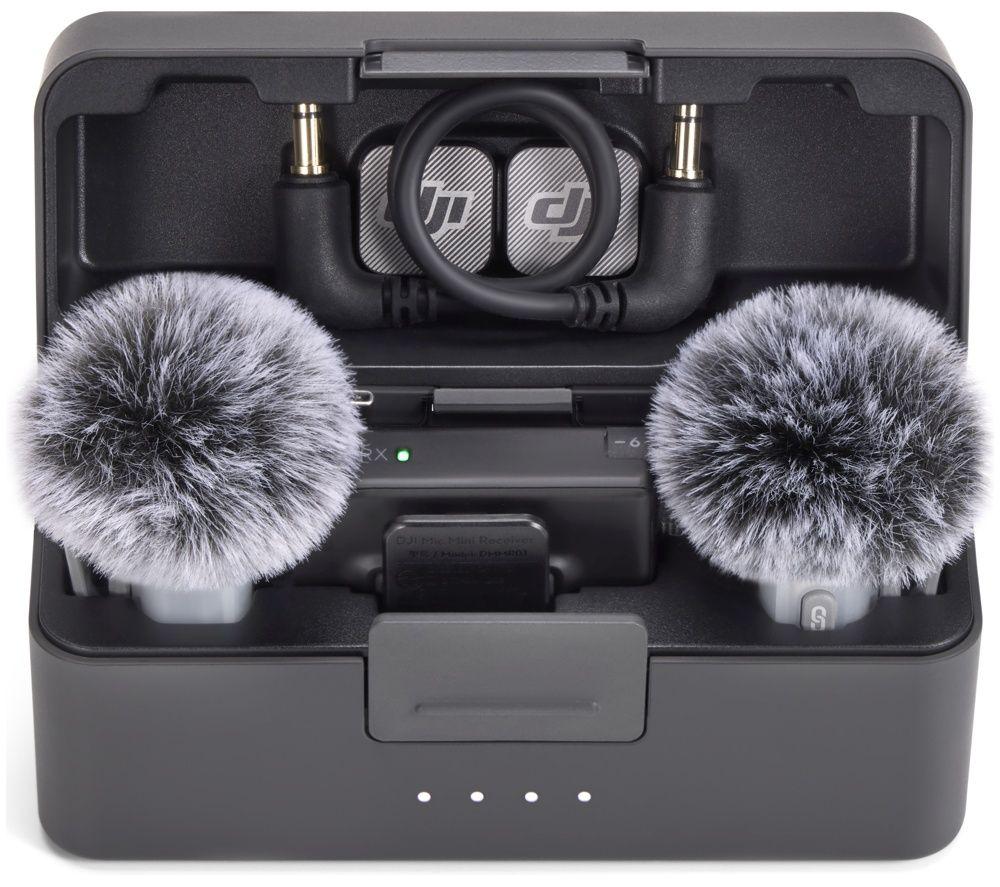 DJI Mic Mini 2 (2 TX  1 RX  Charging Case) Wireless Microphone Kit - Grey & Black