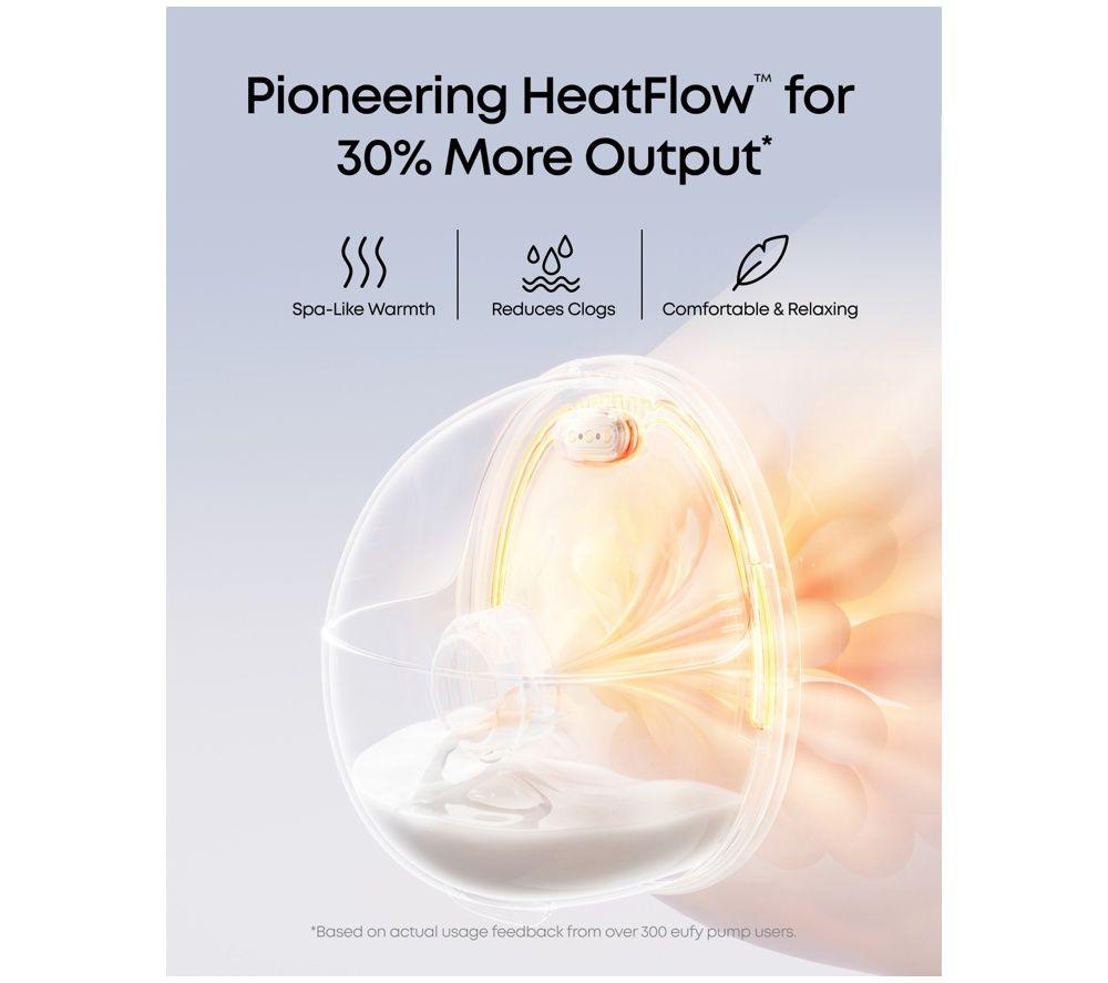 EUFY E20 Wearable Heated Electric Breast Pump - White image number 2 of 3