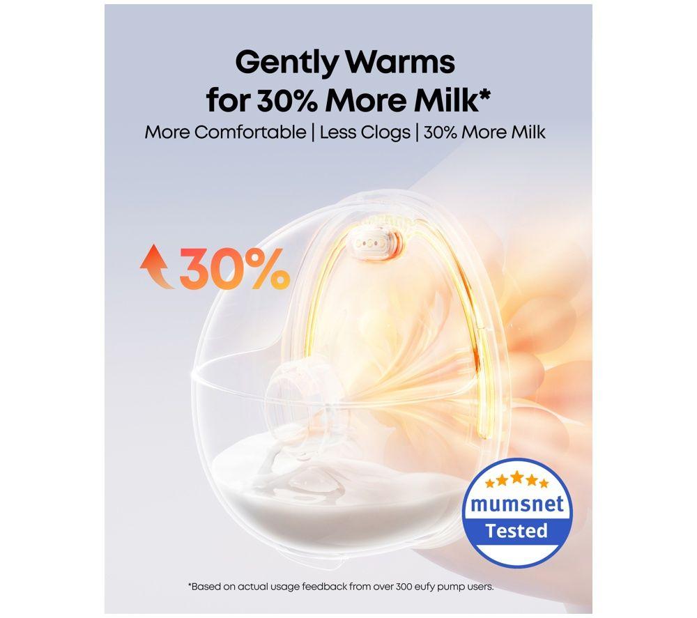EUFY S1 Pro Wearable Heated Electric Breast Pump - Brown image number 2 of 4