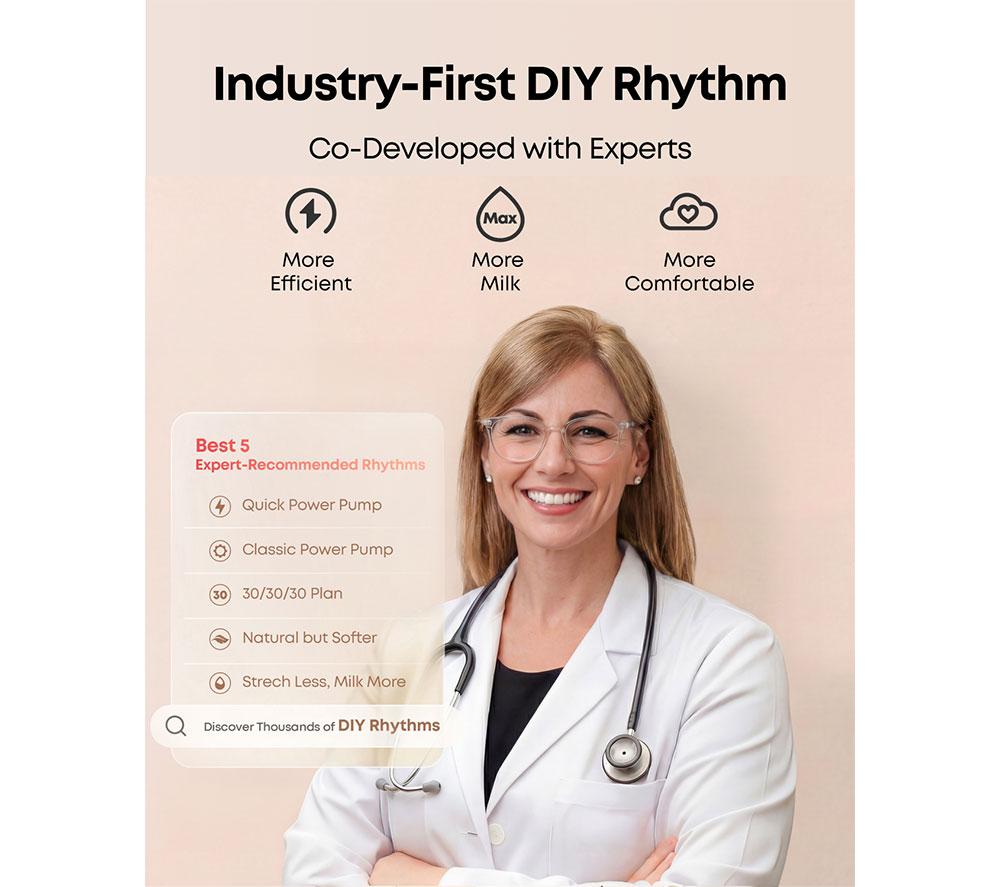 EUFY S1 Pro Wearable Heated Electric Breast Pump - Brown image number 5 of 7