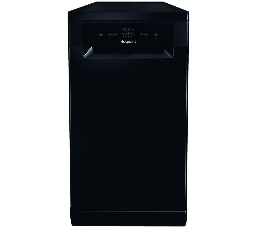 HOTPOINT HP2FD10CS90BUK Slimline Dishwasher - Black