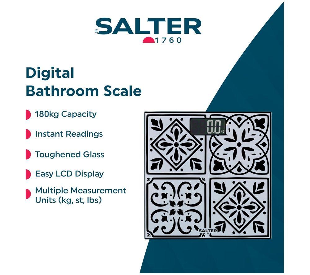 SALTER SA00702TCFEU12 Digital Bathroom Scale - White & black image number 4 of 8