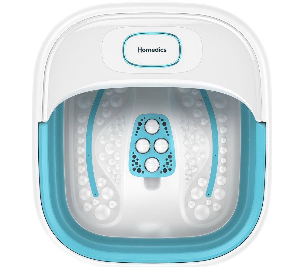 HOMEDICS Smart Space FB-70BL Collapsible Foot Spa Bath & Massager - White & Blue