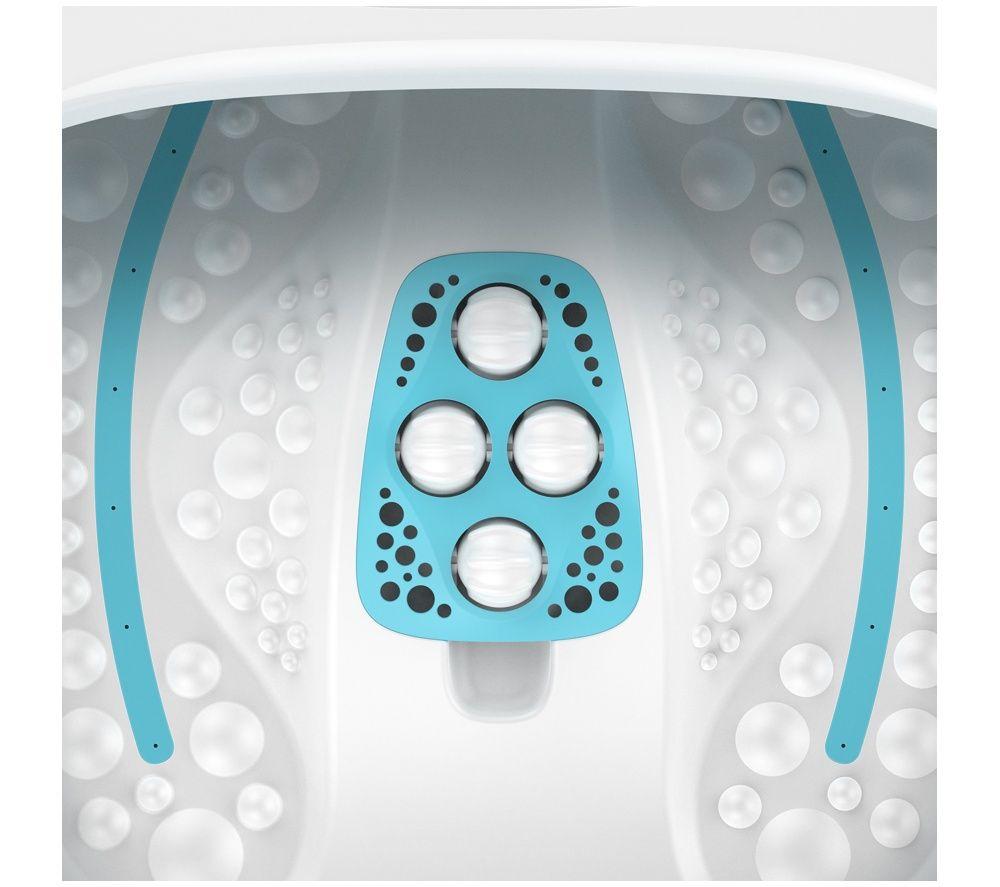 HOMEDICS Smart Space FB-70BL Collapsible Foot Spa Bath & Massager - White & Blue image number 3 of 4