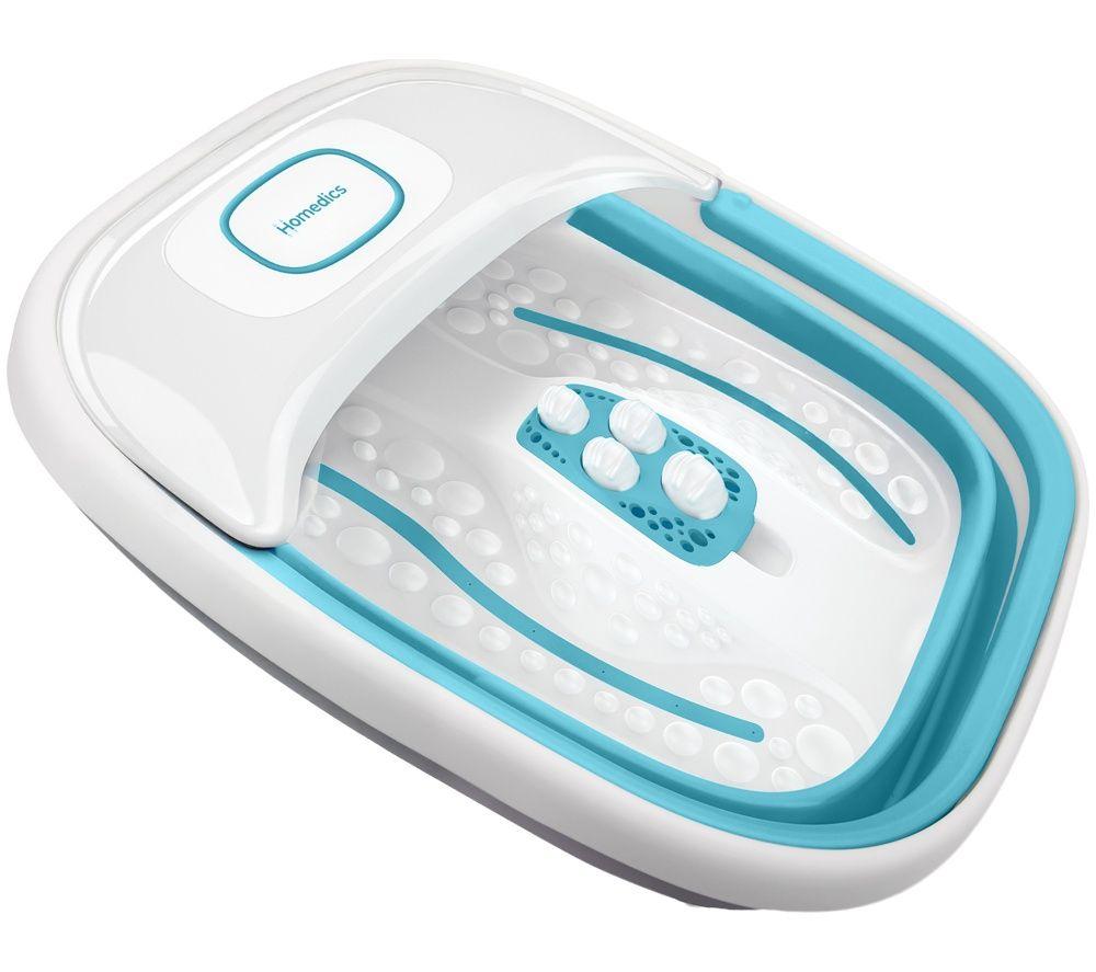 HOMEDICS Smart Space FB-70BL Collapsible Foot Spa Bath & Massager - White & Blue image number 4 of 4