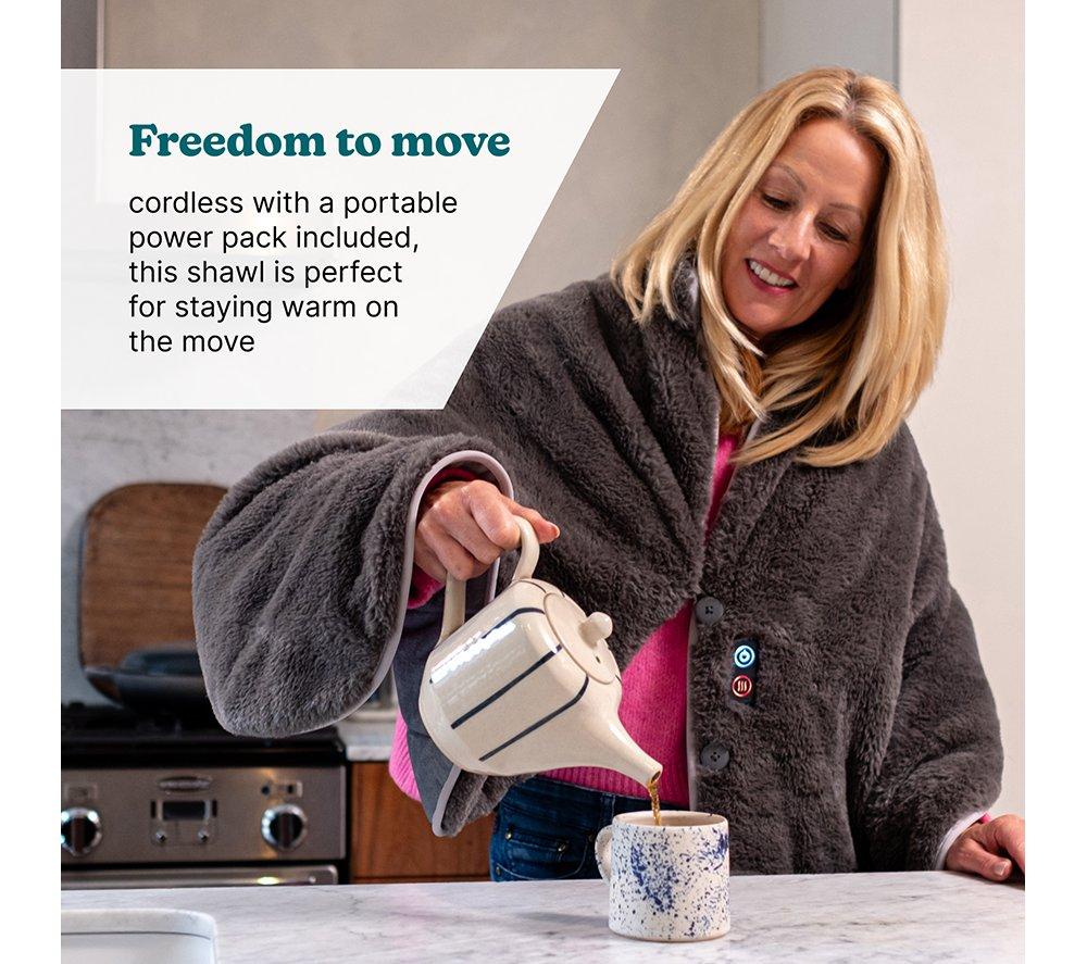 HOMEDICS Cosy Cordless Warming Shawl - Dark Grey image number 5 of 7