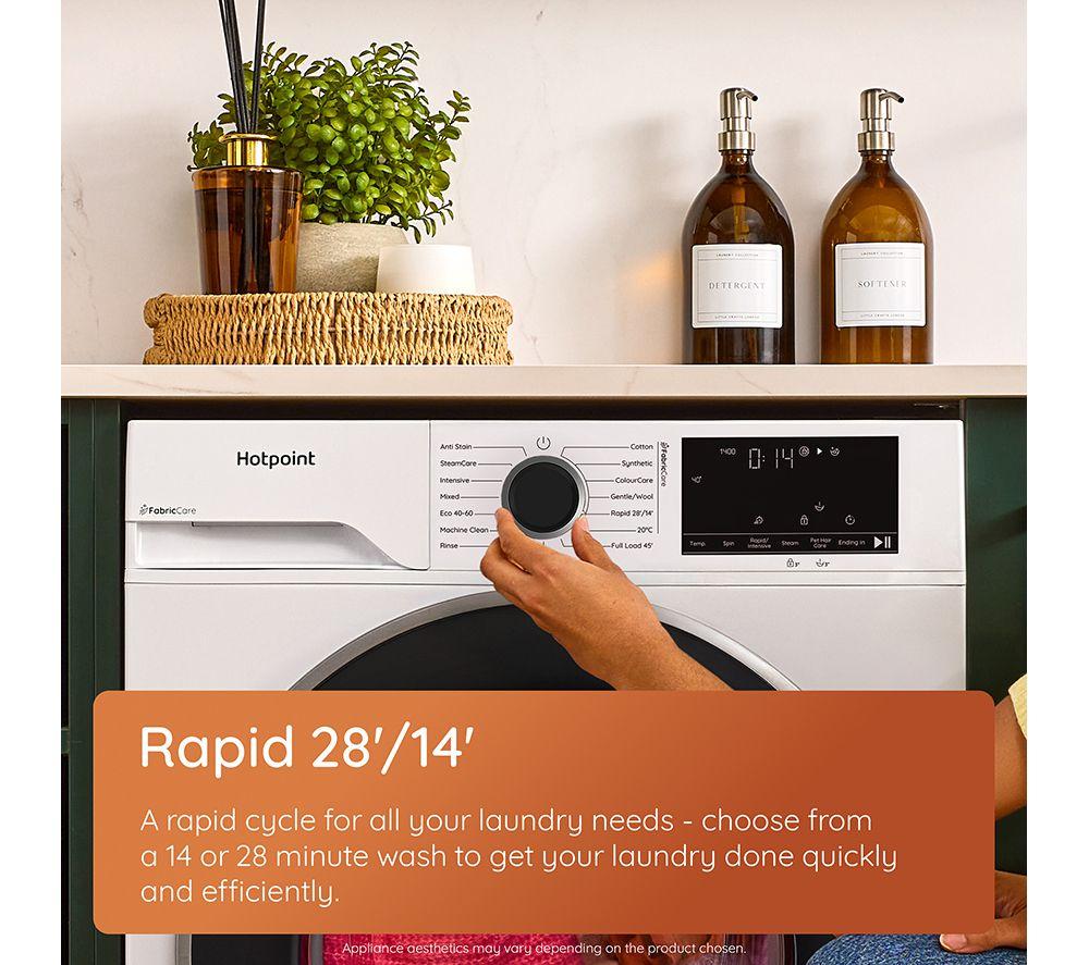 HOTPOINT BIWM91486UK Integrated 9 kg 1400 Spin Washing Machine - White image number 16 of 19