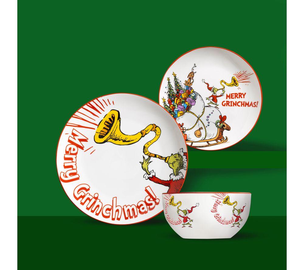 GRINCH Merry Grinchmas 12-Piece Dinner Set - White image number 2 of 6