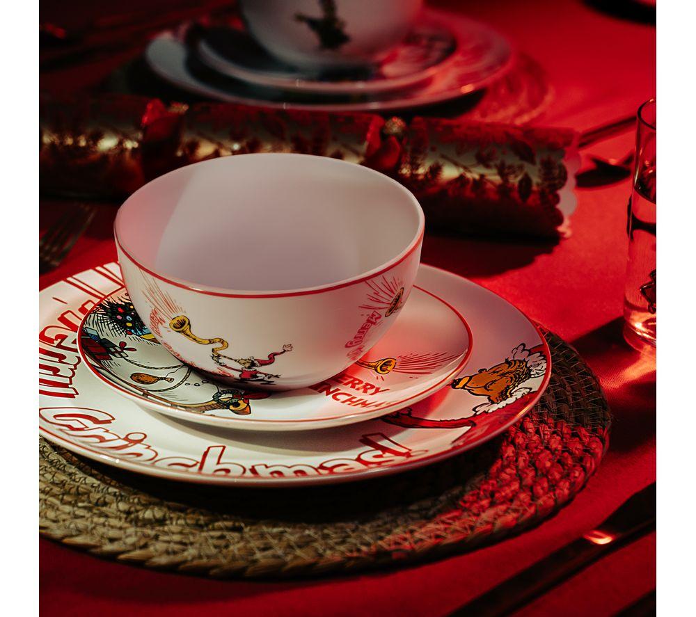 GRINCH Merry Grinchmas 12-Piece Dinner Set - White image number 6 of 6